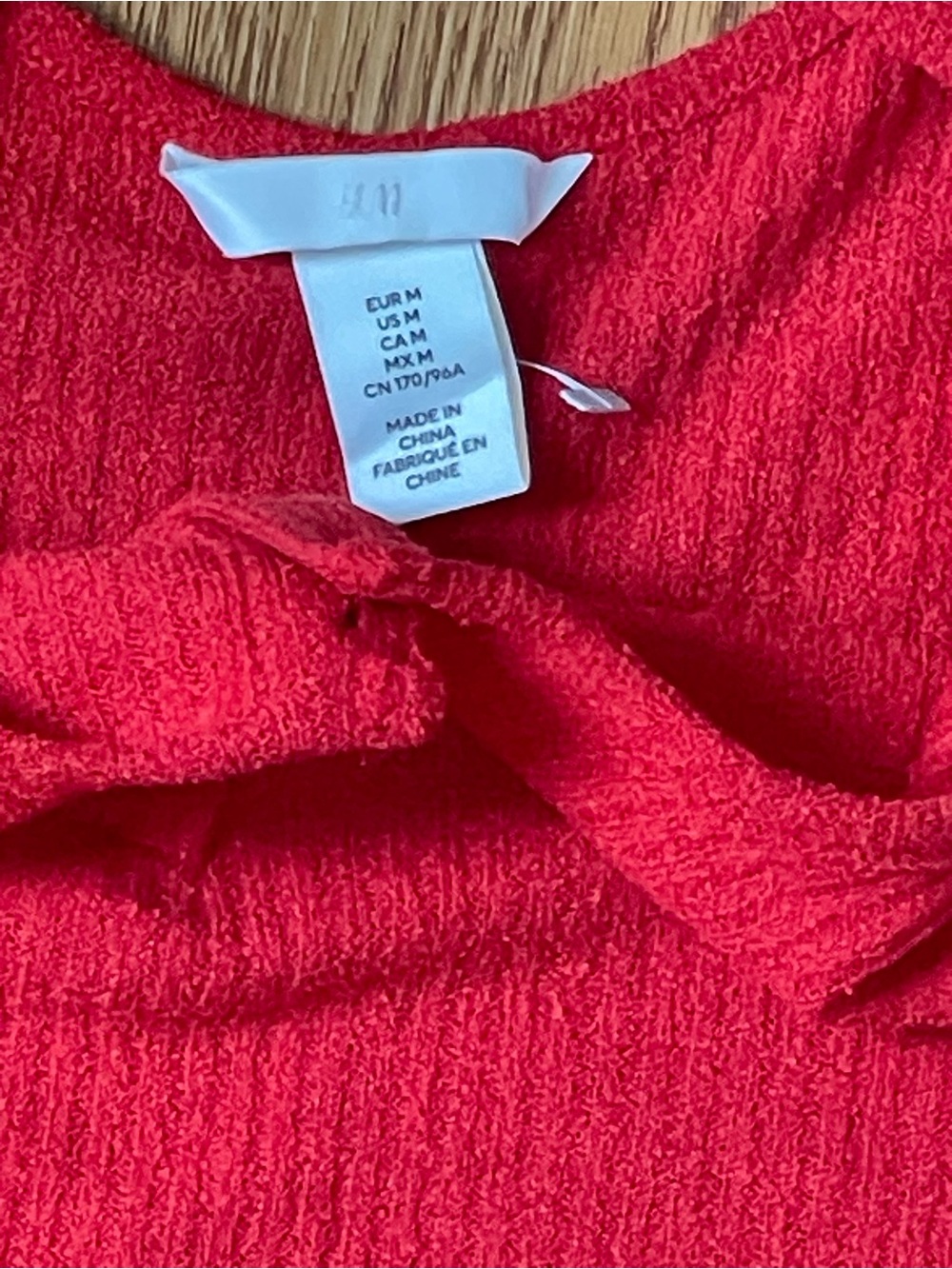 H&M Red Ribbed Tank with Button Front - Picture 6 of 7